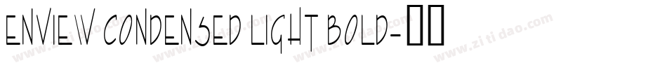 Enview Condensed Light Bold字体转换